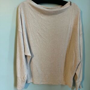 Gilli Neutral Beige Cowl-Neck Oversized Sweater